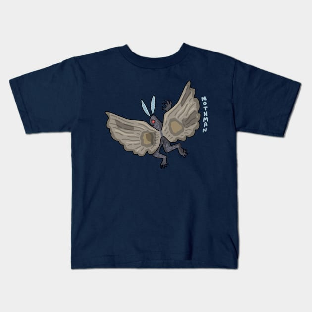 Flight of the Mothman Kids T-Shirt by Ballyraven